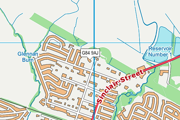 G84 9AJ map - OS VectorMap District (Ordnance Survey)