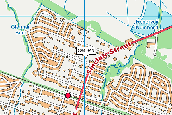 G84 9AN map - OS VectorMap District (Ordnance Survey)