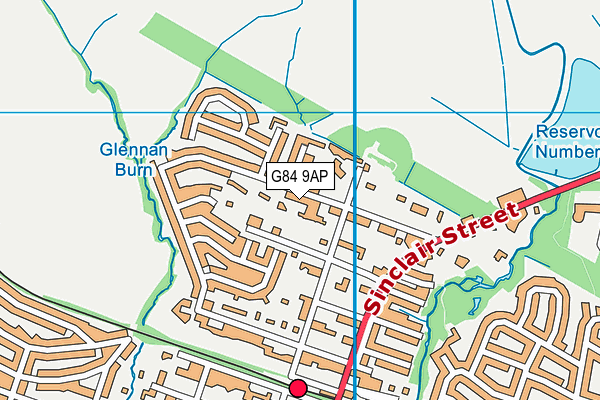 G84 9AP map - OS VectorMap District (Ordnance Survey)