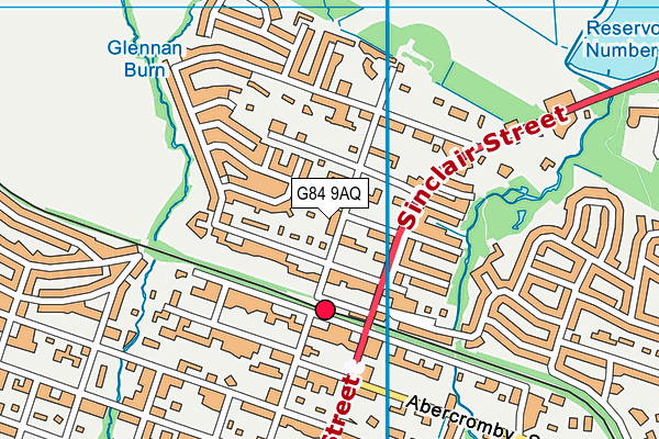 G84 9AQ map - OS VectorMap District (Ordnance Survey)