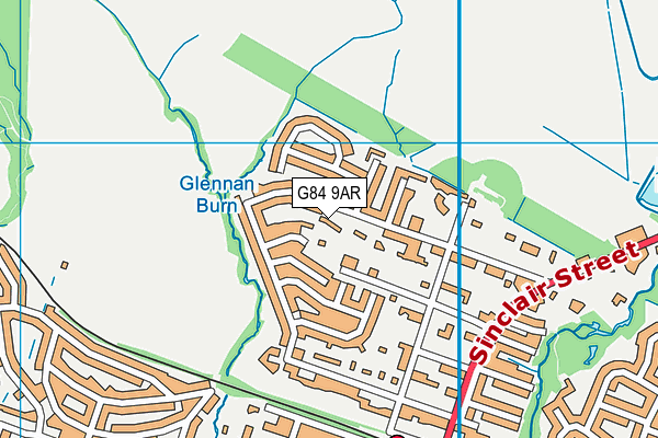 G84 9AR map - OS VectorMap District (Ordnance Survey)