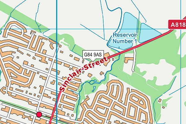 G84 9AS map - OS VectorMap District (Ordnance Survey)