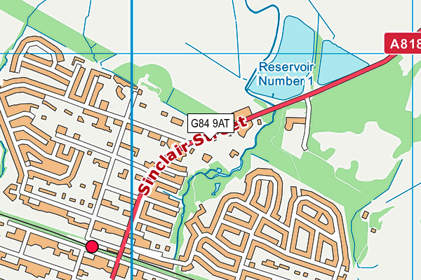 G84 9AT map - OS VectorMap District (Ordnance Survey)