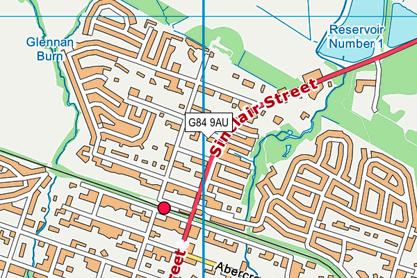 G84 9AU map - OS VectorMap District (Ordnance Survey)
