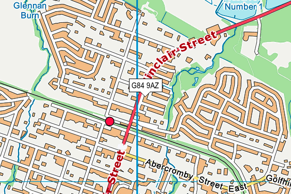 G84 9AZ map - OS VectorMap District (Ordnance Survey)