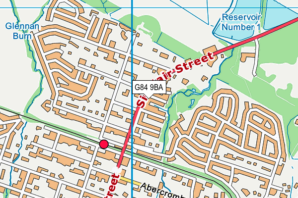 G84 9BA map - OS VectorMap District (Ordnance Survey)