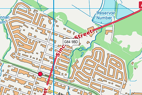 G84 9BD map - OS VectorMap District (Ordnance Survey)