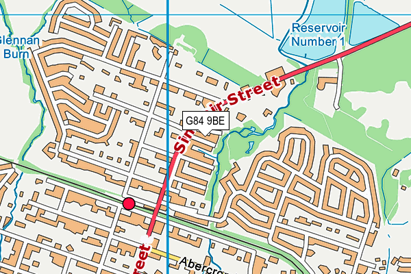 G84 9BE map - OS VectorMap District (Ordnance Survey)