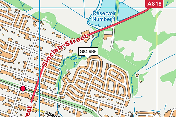 G84 9BF map - OS VectorMap District (Ordnance Survey)