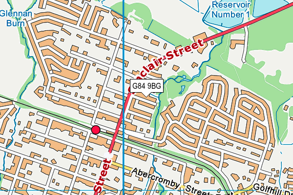 G84 9BG map - OS VectorMap District (Ordnance Survey)