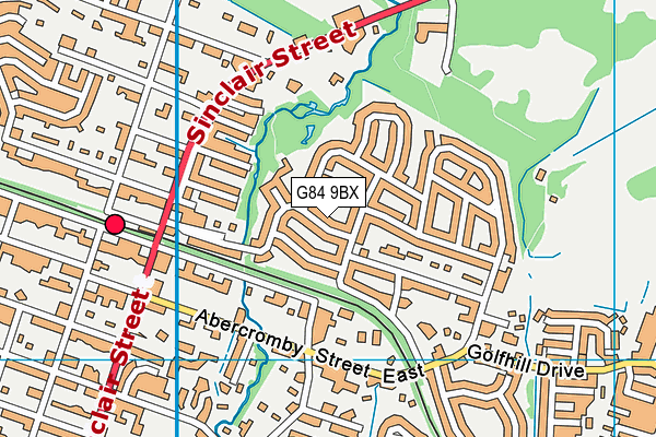 G84 9BX map - OS VectorMap District (Ordnance Survey)