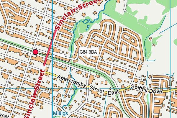 G84 9DA map - OS VectorMap District (Ordnance Survey)