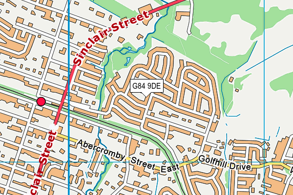 G84 9DE map - OS VectorMap District (Ordnance Survey)