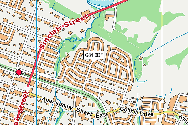 G84 9DF map - OS VectorMap District (Ordnance Survey)