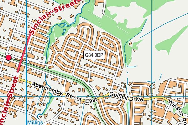 G84 9DP map - OS VectorMap District (Ordnance Survey)