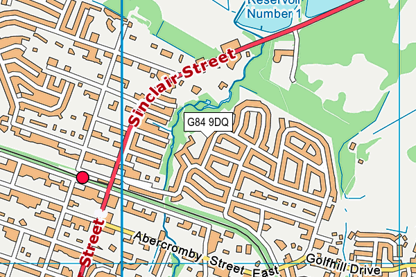 G84 9DQ map - OS VectorMap District (Ordnance Survey)