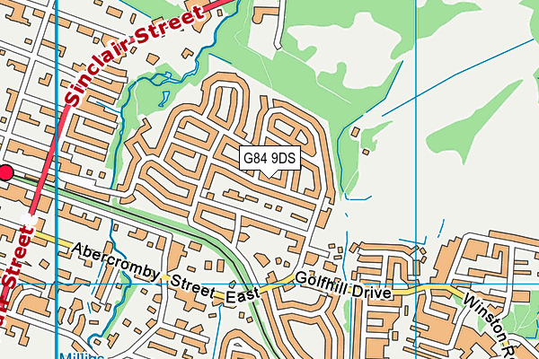 G84 9DS map - OS VectorMap District (Ordnance Survey)