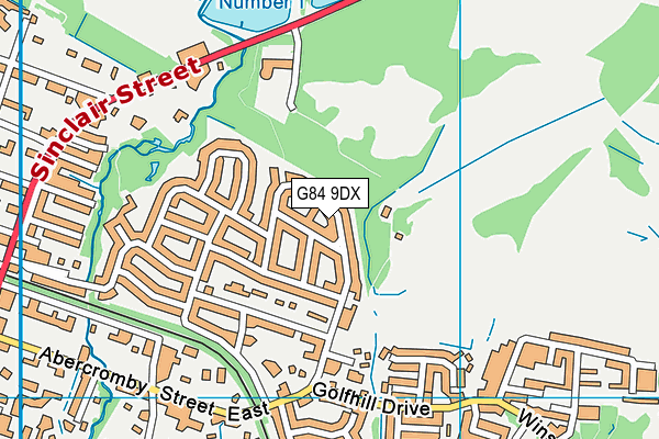 G84 9DX map - OS VectorMap District (Ordnance Survey)