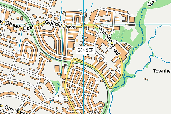 G84 9EP map - OS VectorMap District (Ordnance Survey)