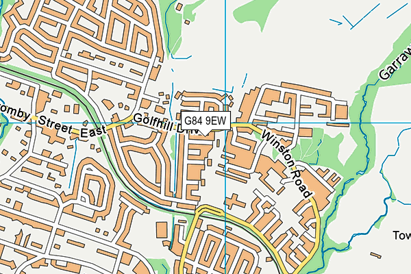 G84 9EW map - OS VectorMap District (Ordnance Survey)