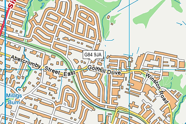 G84 9JA map - OS VectorMap District (Ordnance Survey)