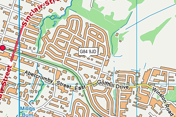 G84 9JD map - OS VectorMap District (Ordnance Survey)