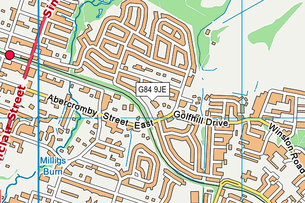 G84 9JE map - OS VectorMap District (Ordnance Survey)