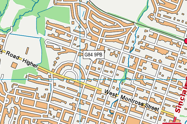 G84 9PB map - OS VectorMap District (Ordnance Survey)