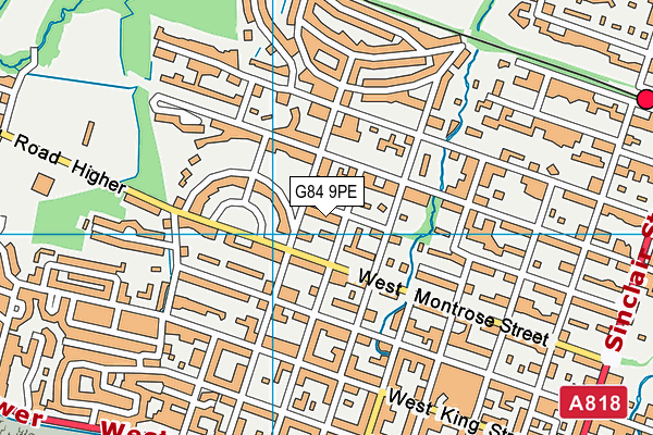 G84 9PE map - OS VectorMap District (Ordnance Survey)