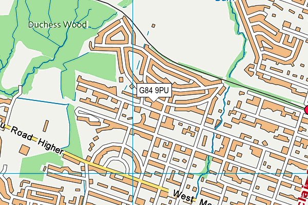 G84 9PU map - OS VectorMap District (Ordnance Survey)