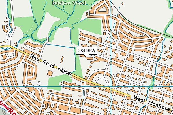 G84 9PW map - OS VectorMap District (Ordnance Survey)