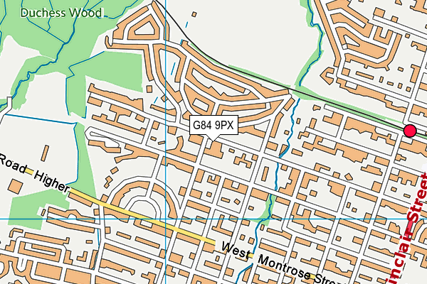 G84 9PX map - OS VectorMap District (Ordnance Survey)