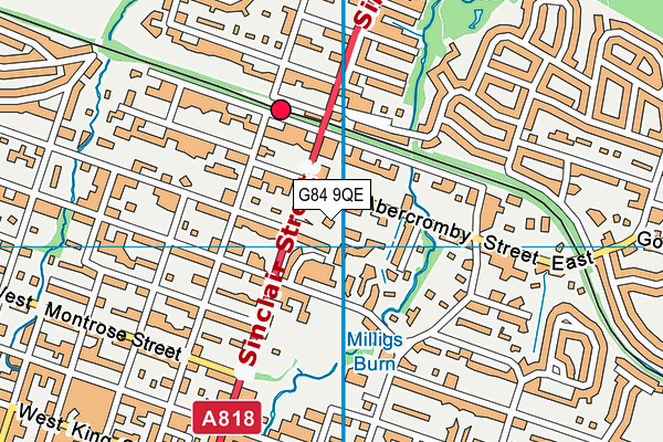 G84 9QE map - OS VectorMap District (Ordnance Survey)