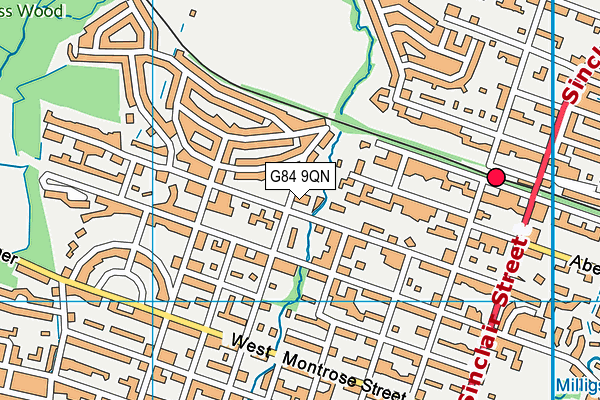 G84 9QN map - OS VectorMap District (Ordnance Survey)