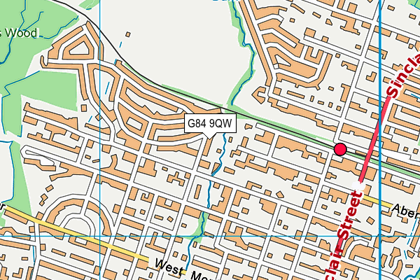 G84 9QW map - OS VectorMap District (Ordnance Survey)