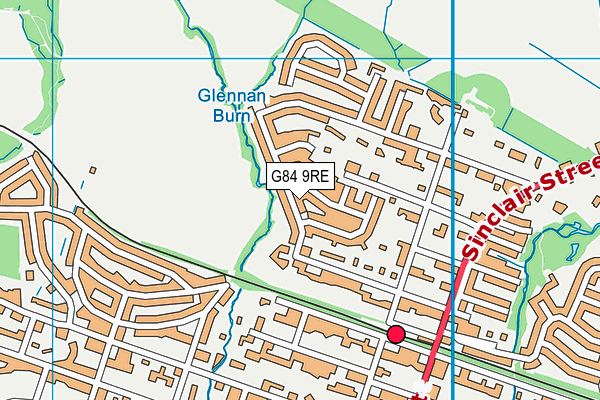 G84 9RE map - OS VectorMap District (Ordnance Survey)