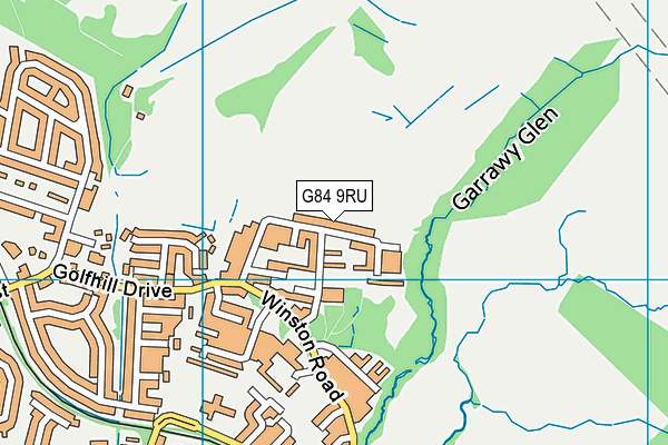 G84 9RU map - OS VectorMap District (Ordnance Survey)