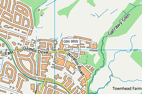 G84 9RW map - OS VectorMap District (Ordnance Survey)