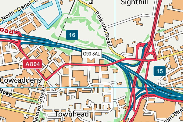 G90 8AL map - OS VectorMap District (Ordnance Survey)