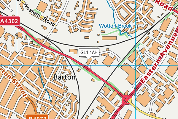 GL1 1AH map - OS VectorMap District (Ordnance Survey)