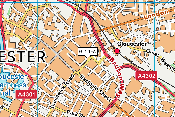 GL1 1EA map - OS VectorMap District (Ordnance Survey)