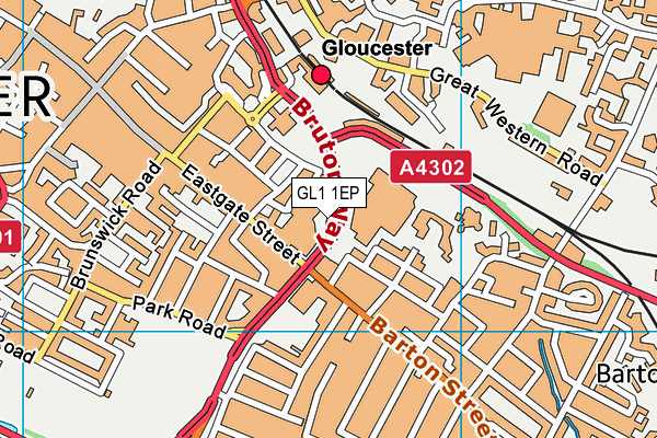 GL1 1EP map - OS VectorMap District (Ordnance Survey)