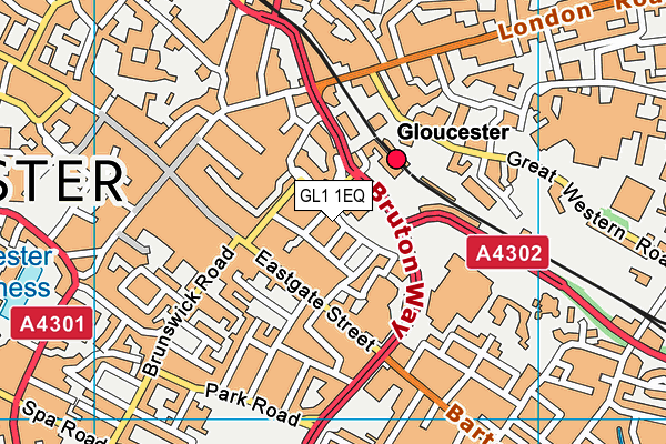 GL1 1EQ map - OS VectorMap District (Ordnance Survey)