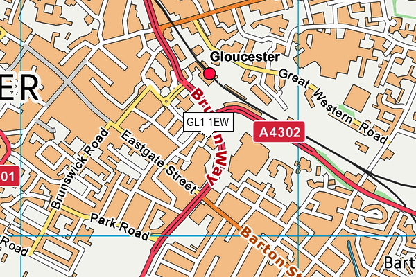 GL1 1EW map - OS VectorMap District (Ordnance Survey)