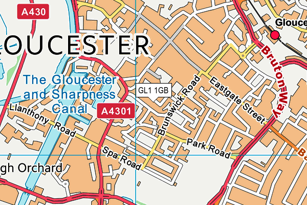 GL1 1GB map - OS VectorMap District (Ordnance Survey)