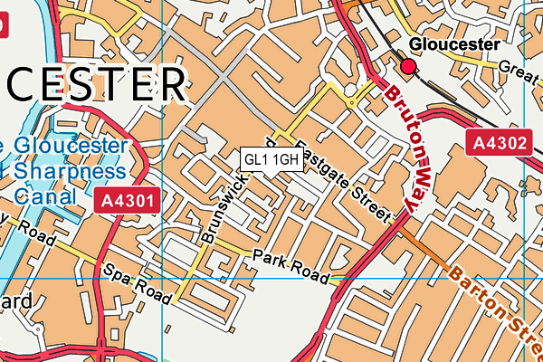 GL1 1GH map - OS VectorMap District (Ordnance Survey)