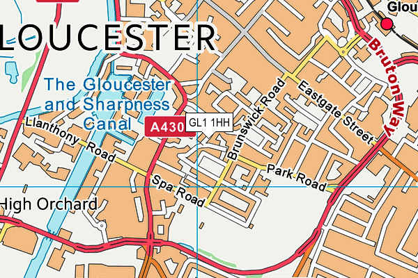 GL1 1HH map - OS VectorMap District (Ordnance Survey)