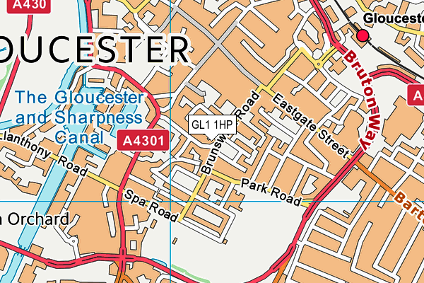 GL1 1HP map - OS VectorMap District (Ordnance Survey)