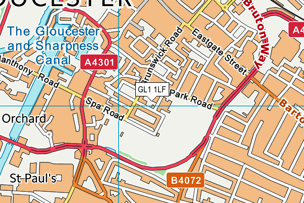 GL1 1LF map - OS VectorMap District (Ordnance Survey)