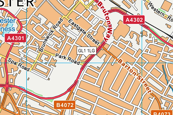 GL1 1LG map - OS VectorMap District (Ordnance Survey)